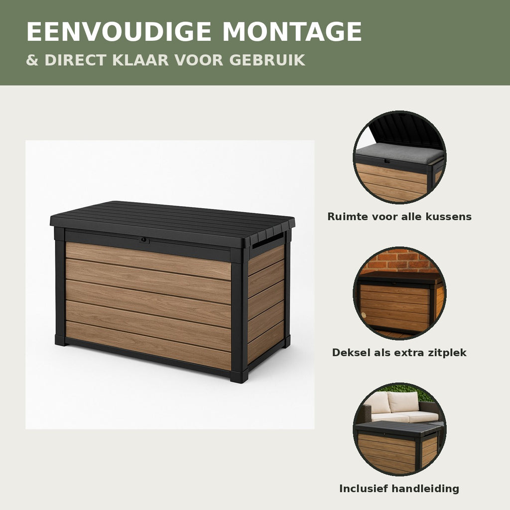 Detail van de houtlook afwerking