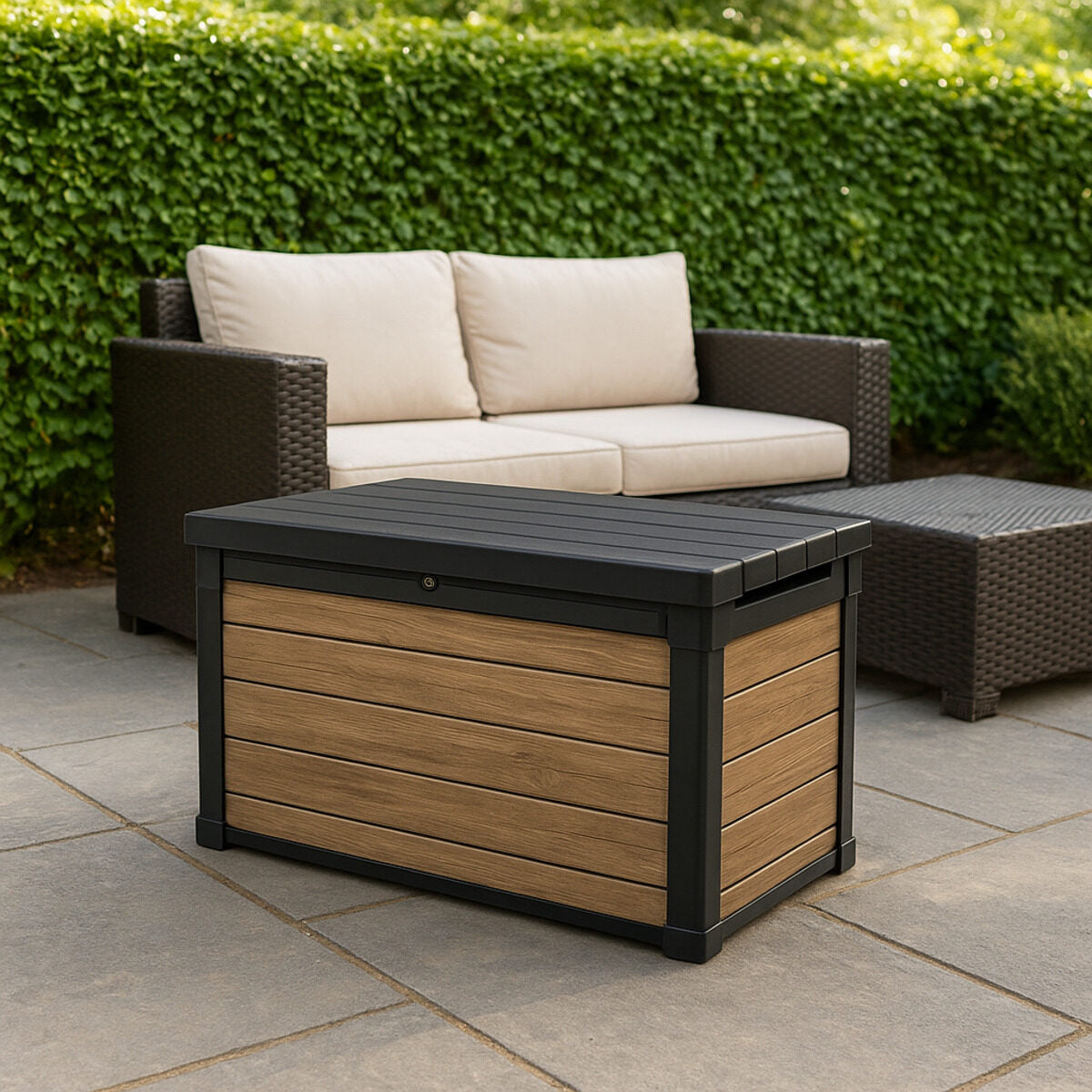 Opbergbox op het terras