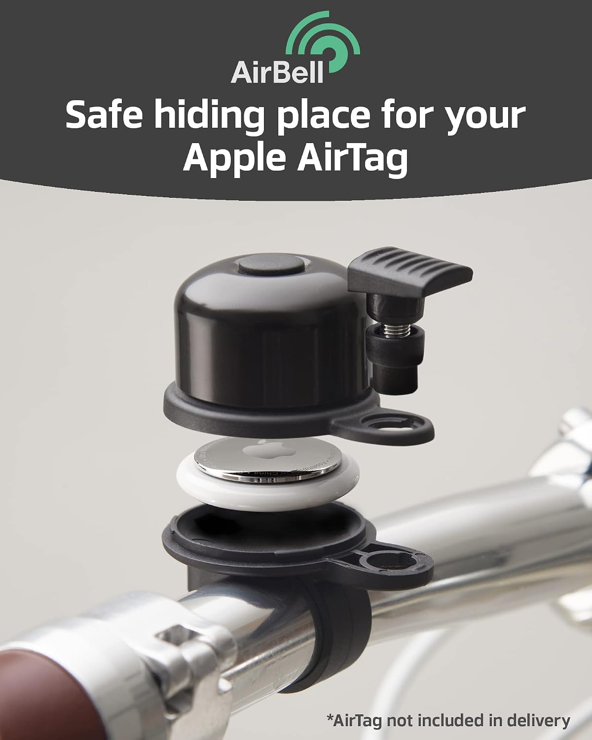 Bell-Trace™ Fietsbel met Verborgen Trackerhouder – Anti-Diefstal
