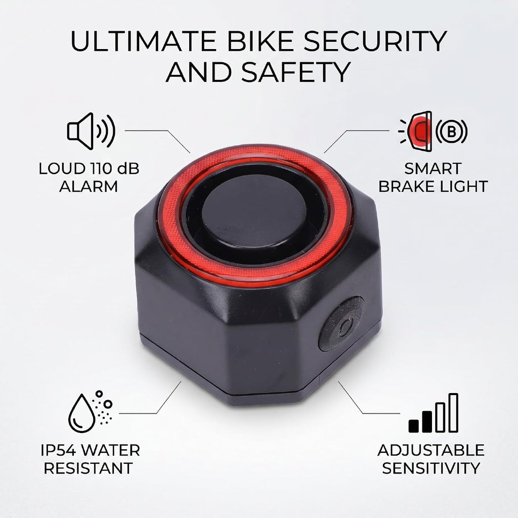 Night-Guard™ Smart Fietsachterlicht & Alarm – USB-C