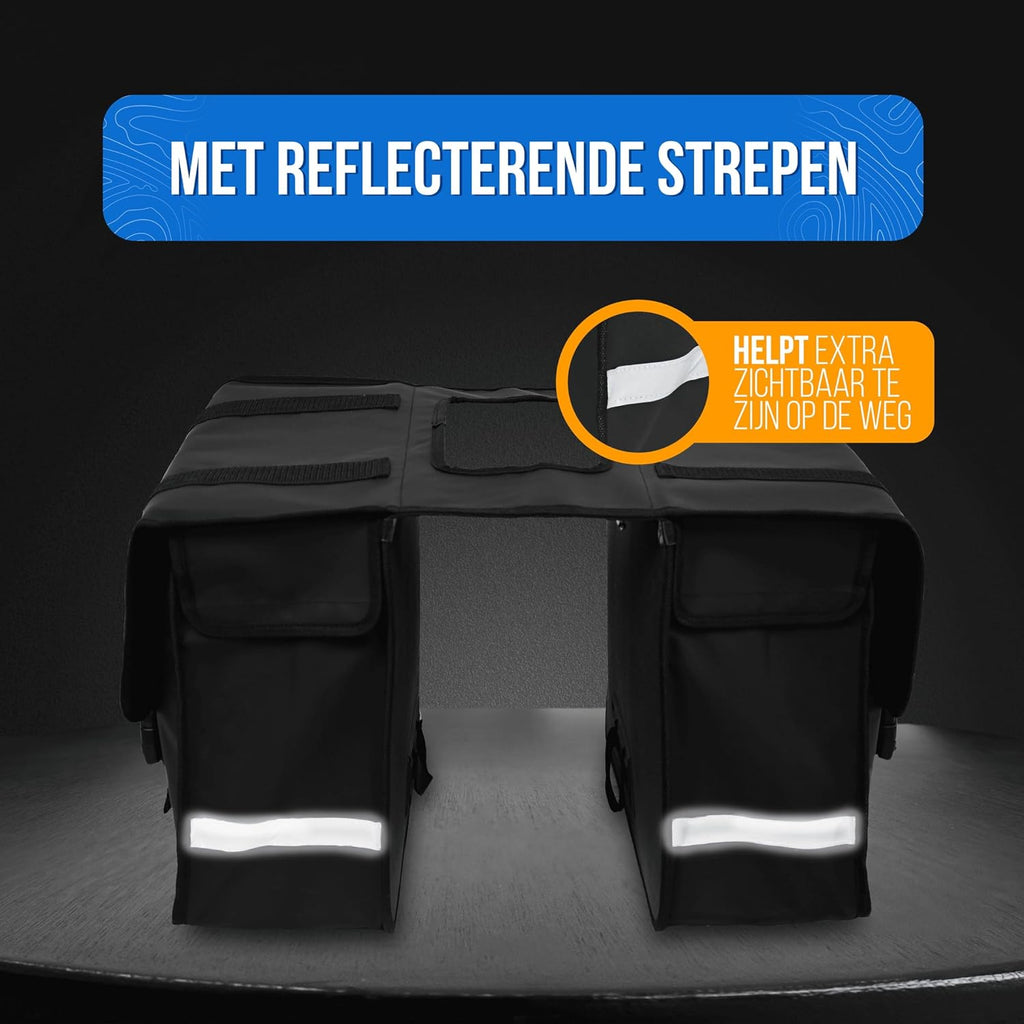 Twin-Load™ Dubbele Fietstas 40L – 100% Waterdicht met Reflectie