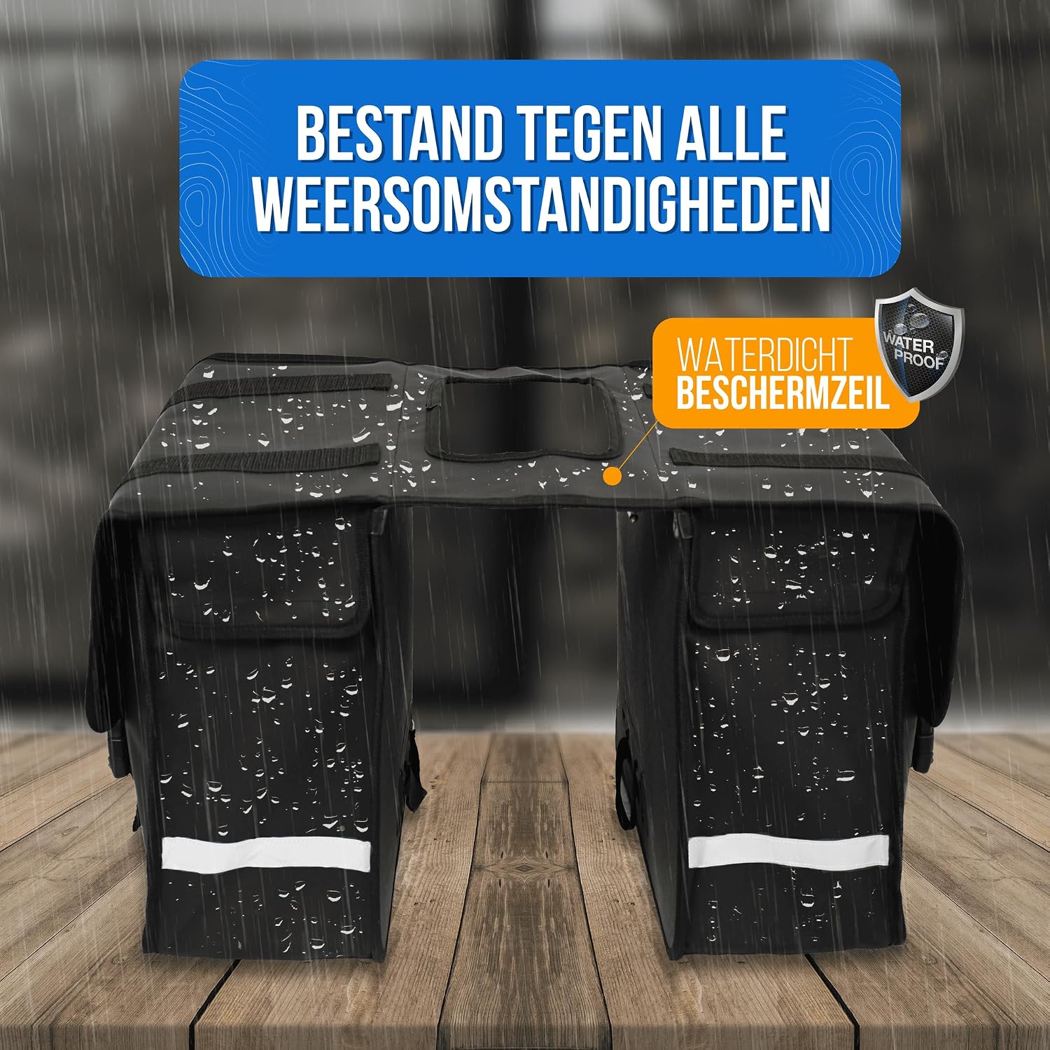 Twin-Load™ Dubbele Fietstas 40L – 100% Waterdicht met Reflectie